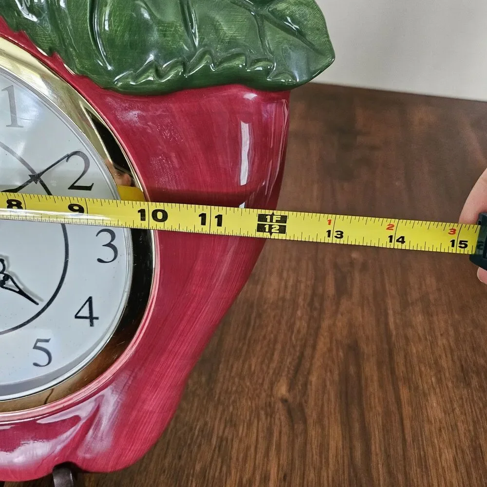 Vintage Mid Mod Acurite Apple Clock Battery Operated 11